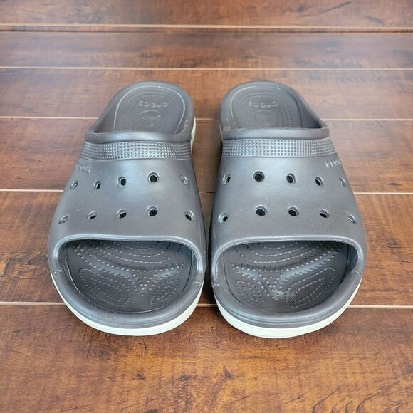 Crocs Classic Slide Sandals Brown Tan Mens Size 12 - Picture 4 of 10